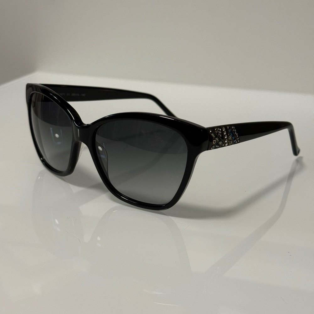 Judith Leiber Black Sunglasses
